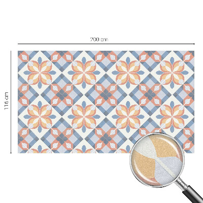 Frosted window film with stained glass pattern Colorful symmetry