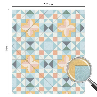 Coloured glass film for windows Colorful geometry