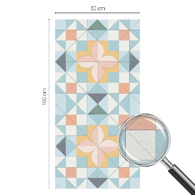 Coloured glass film for windows Colorful geometry