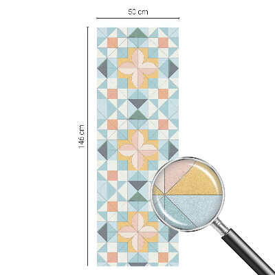 Coloured glass film for windows Colorful geometry