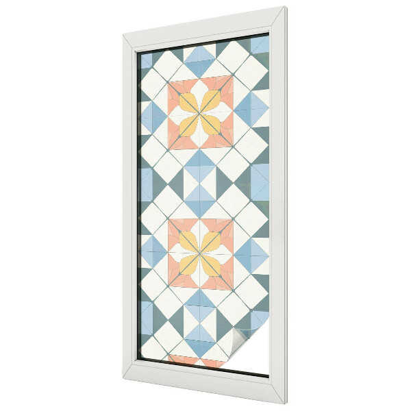Privacy window film stained glass effect Colorful symmetry