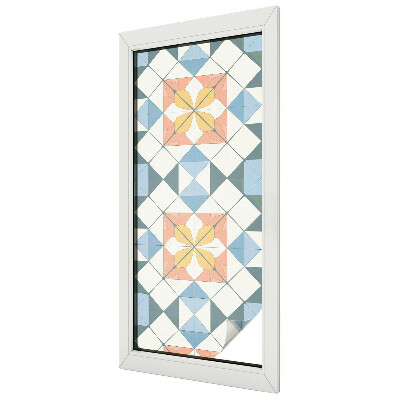 Privacy window film stained glass effect Colorful symmetry