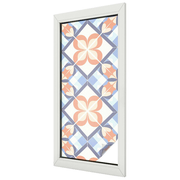 Decorative window film stained glass design Floral pattern