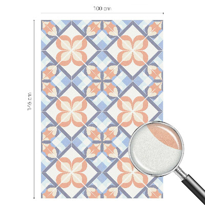 Decorative window film stained glass design Floral pattern