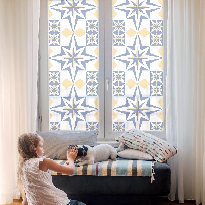 Patterned window film stained glass Star pattern