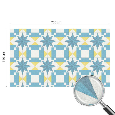 Coloured glass film for windows Blue stars