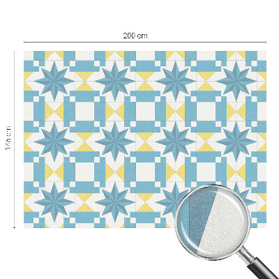 Coloured glass film for windows Blue stars