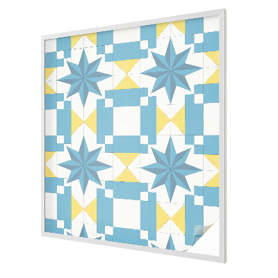 Coloured glass film for windows Blue stars