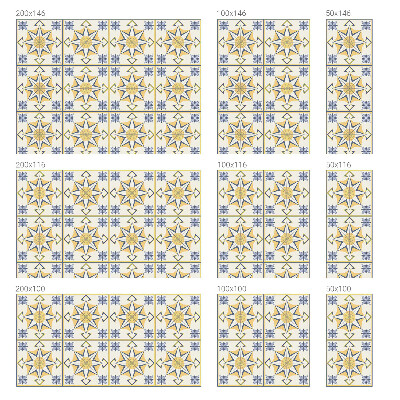 Frosted window film with stained glass pattern Geometric stars