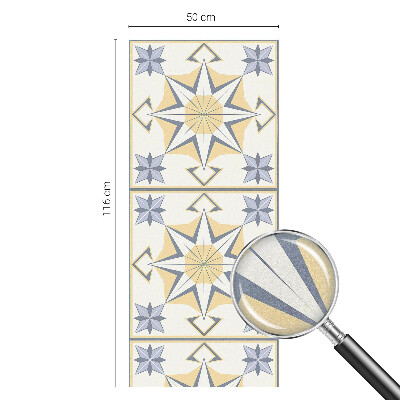 Frosted window film with stained glass pattern Geometric stars