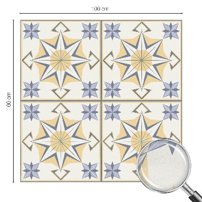 Frosted window film with stained glass pattern Geometric stars