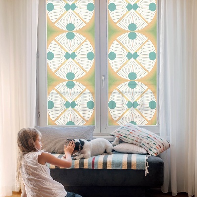 Privacy window film stained glass effect Geometric harmony