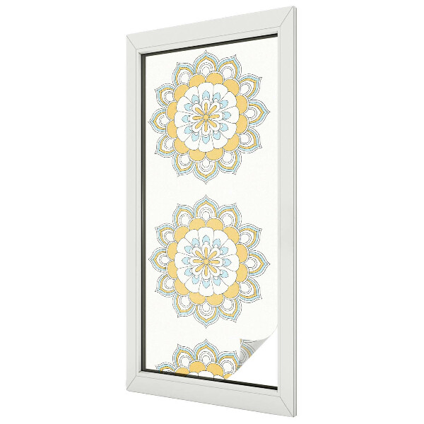 Privacy window film stained glass effect Colorful mandalas