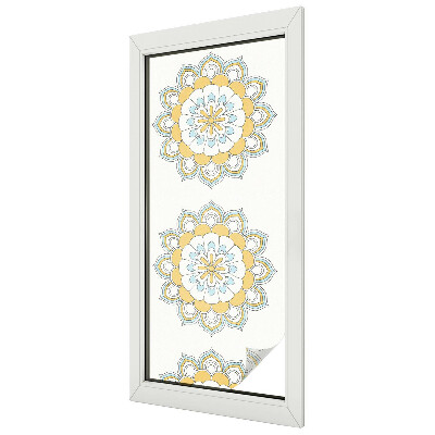 Privacy window film stained glass effect Colorful mandalas
