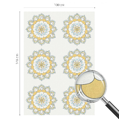 Privacy window film stained glass effect Colorful mandalas