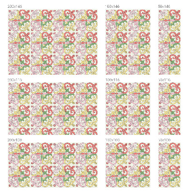 Coloured glass film for windows Floral ornaments