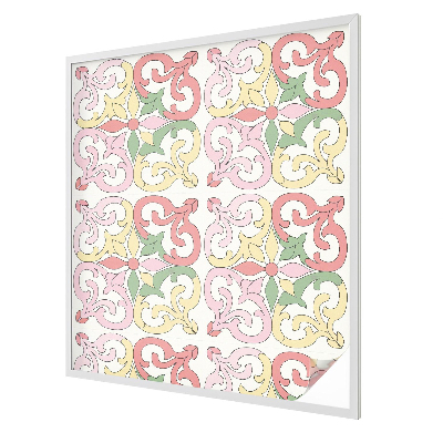 Coloured glass film for windows Floral ornaments