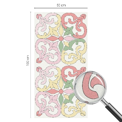 Coloured glass film for windows Floral ornaments