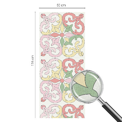 Coloured glass film for windows Floral ornaments