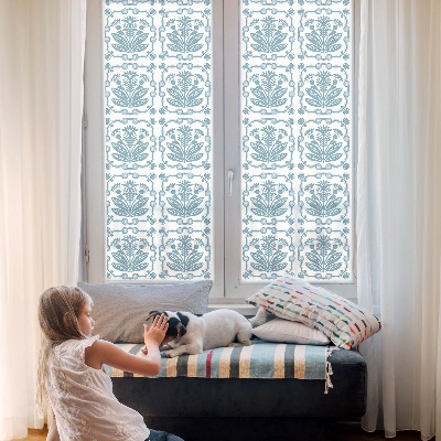 Patterned window film stained glass Floral pattern