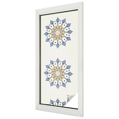 Frosted window film with stained glass pattern Decorative mandala