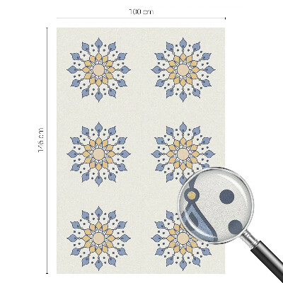 Frosted window film with stained glass pattern Decorative mandala