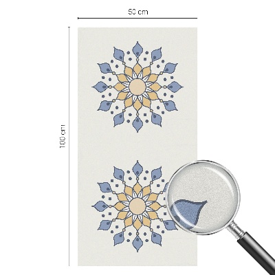 Frosted window film with stained glass pattern Decorative mandala