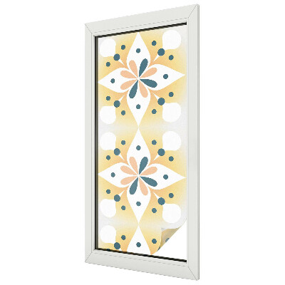 Patterned window film stained glass Floral symmetry
