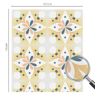 Patterned window film stained glass Floral symmetry