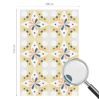 Patterned window film stained glass Floral symmetry