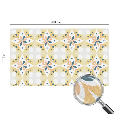 Patterned window film stained glass Floral symmetry