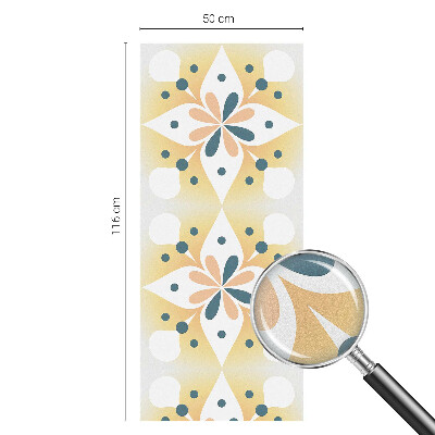 Patterned window film stained glass Floral symmetry