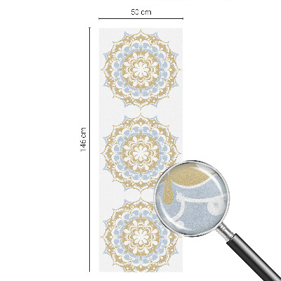 Privacy window film stained glass effect Boho mandalas