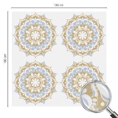 Privacy window film stained glass effect Boho mandalas