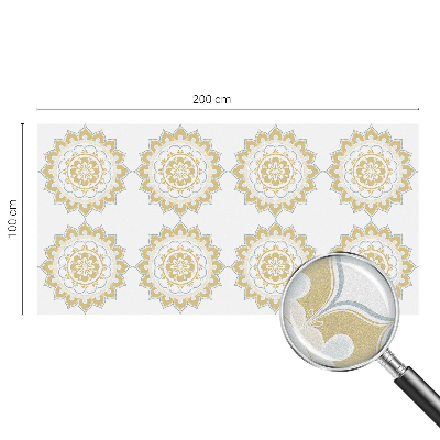 Decorative window film stained glass design Floral mandala