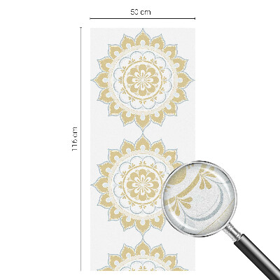 Decorative window film stained glass design Floral mandala