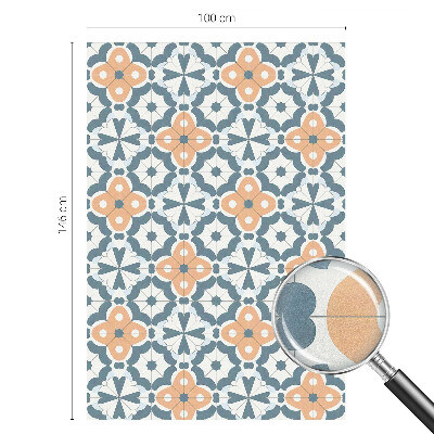 Frosted window film with stained glass pattern Mosaic Flowers