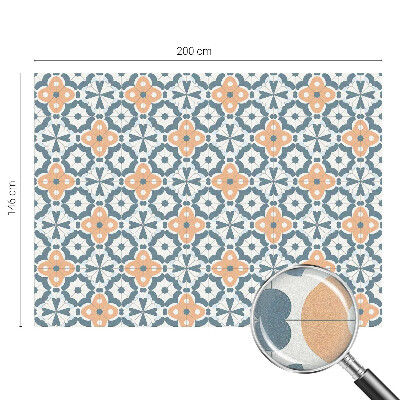 Frosted window film with stained glass pattern Mosaic Flowers