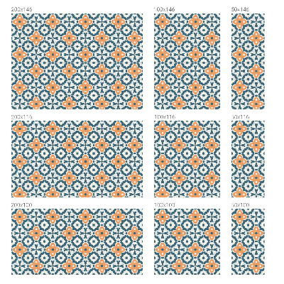 Frosted window film with stained glass pattern Mosaic Flowers