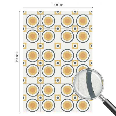 Coloured glass film for windows Retro circles