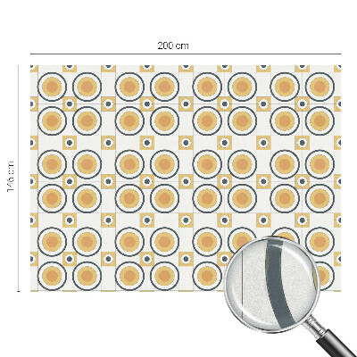 Coloured glass film for windows Retro circles