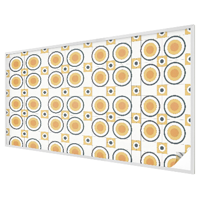 Coloured glass film for windows Retro circles