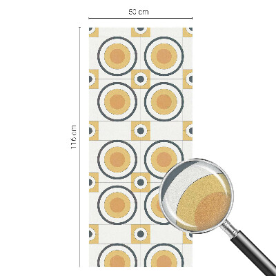 Coloured glass film for windows Retro circles