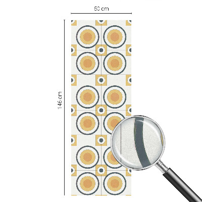 Coloured glass film for windows Retro circles