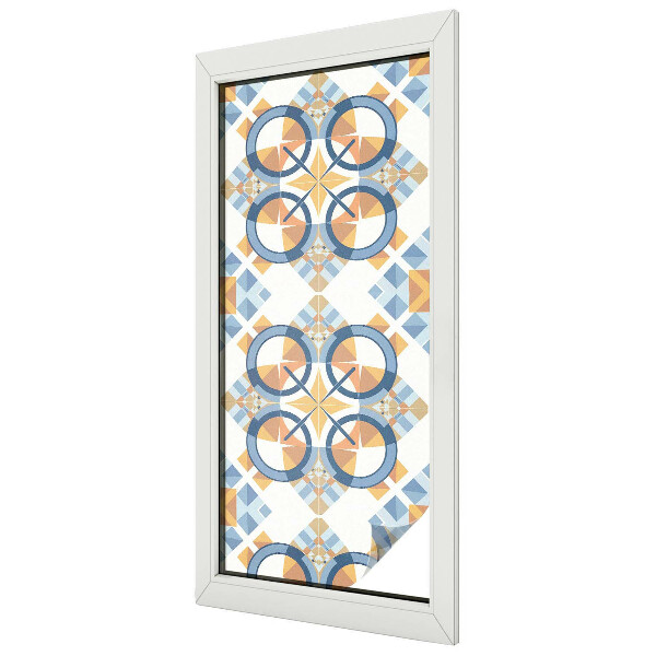 Frosted window film with stained glass pattern Geometric pattern