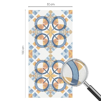 Frosted window film with stained glass pattern Geometric pattern