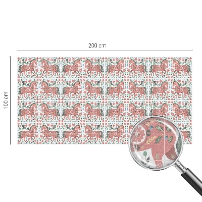 Coloured glass film for windows Colorful horses