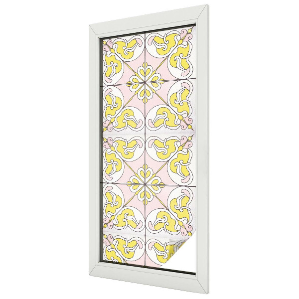 Patterned window film stained glass Abstract flowers