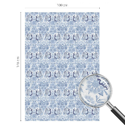 Privacy window film stained glass effect Floral bird