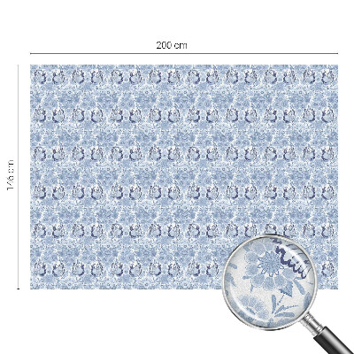 Privacy window film stained glass effect Floral bird